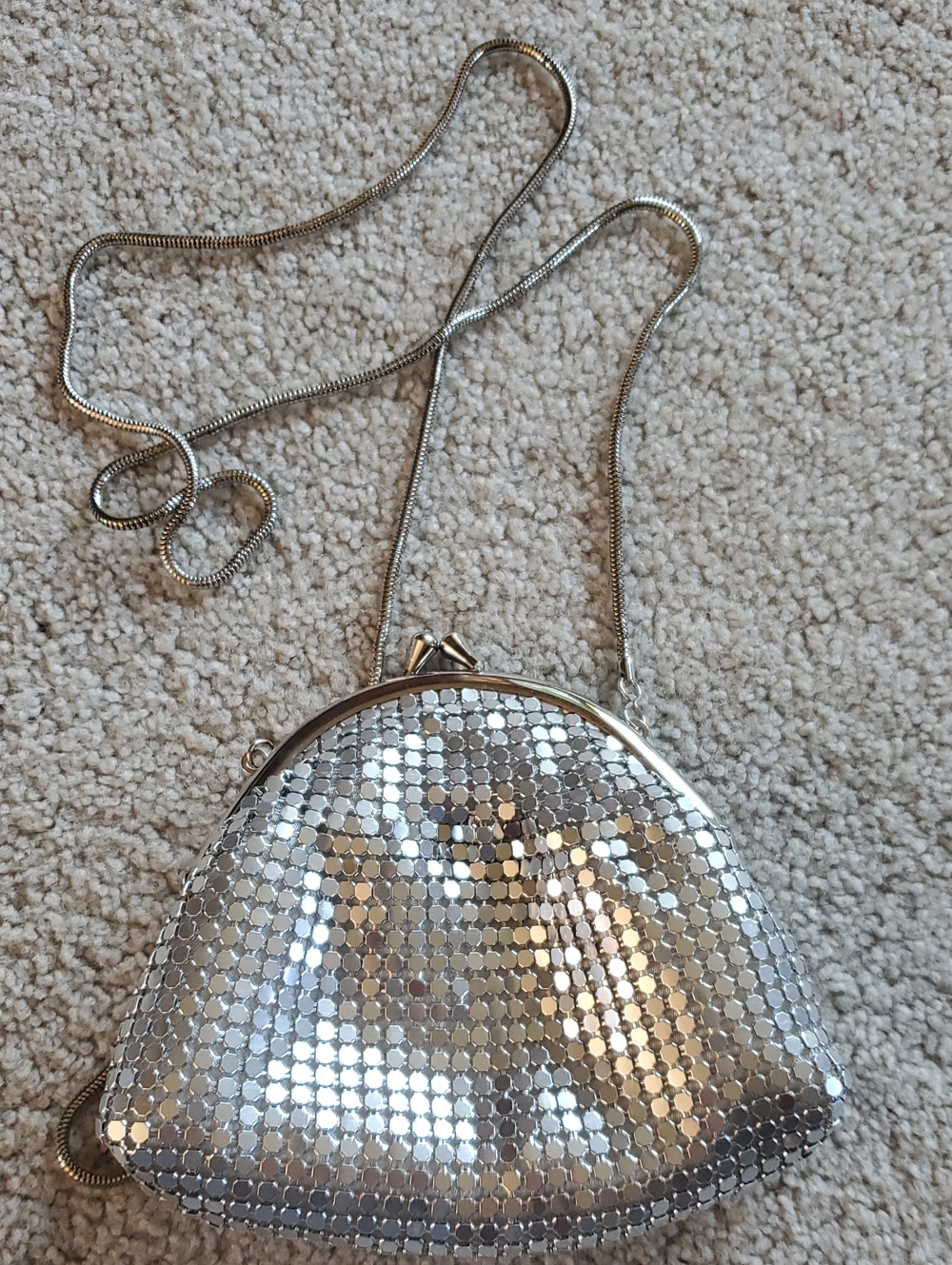 MARK Silver Metal Mesh Small 6” Formal Purse
